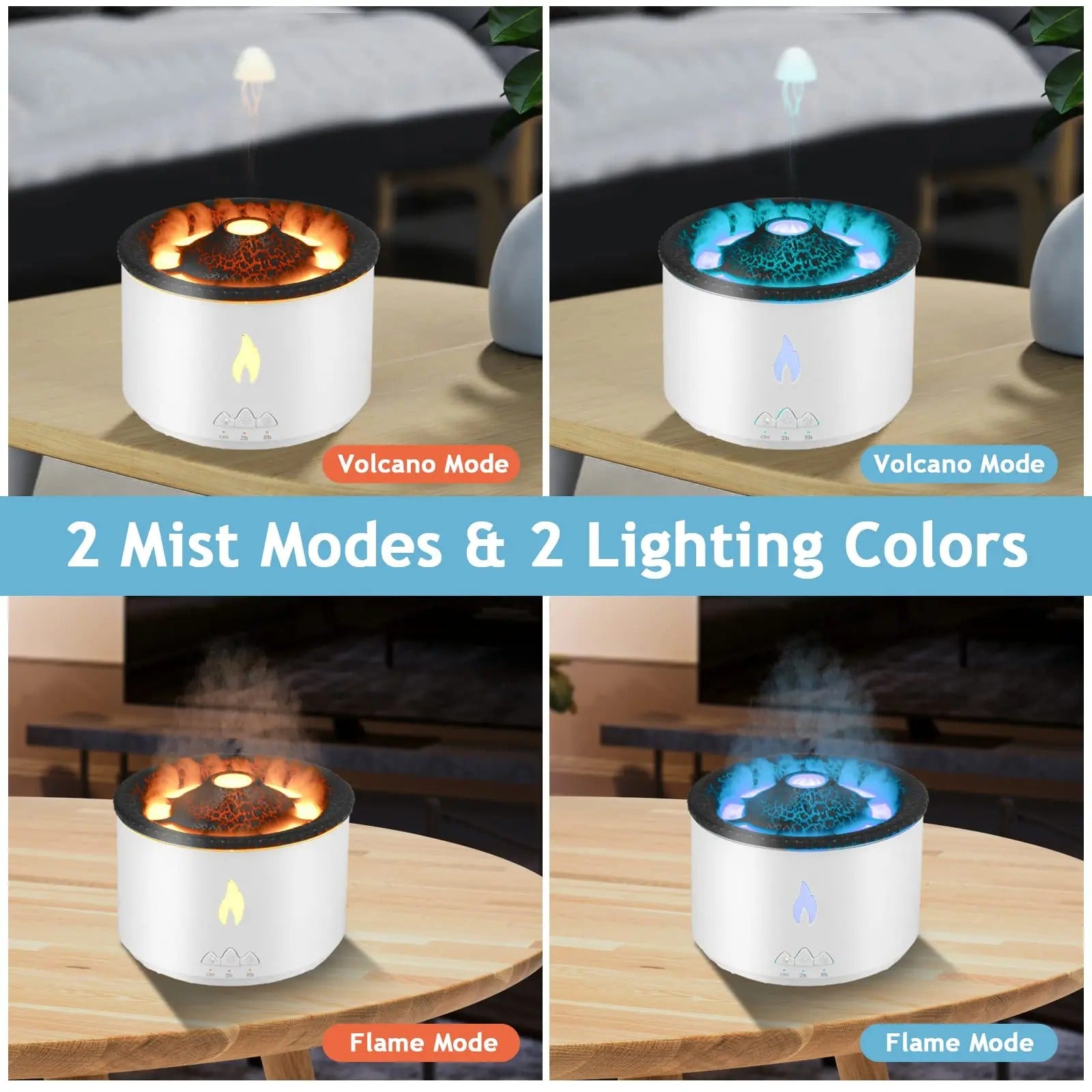 Volcano Humidifier 560 ML With Remote – Ahammashop