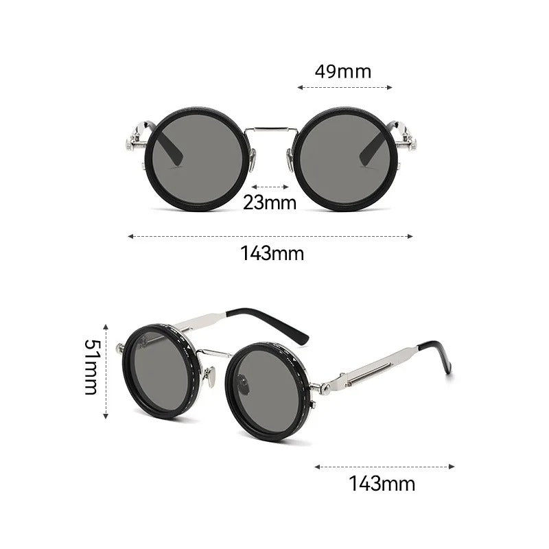 Visionguard ND Filter Sun Glasses, Retro MetalRotating color-changing Polarized Sun Classes