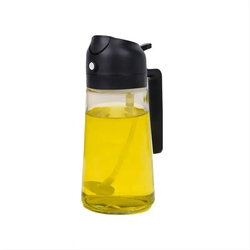 2 in 1 Oil Sprayer With Glass Bottle