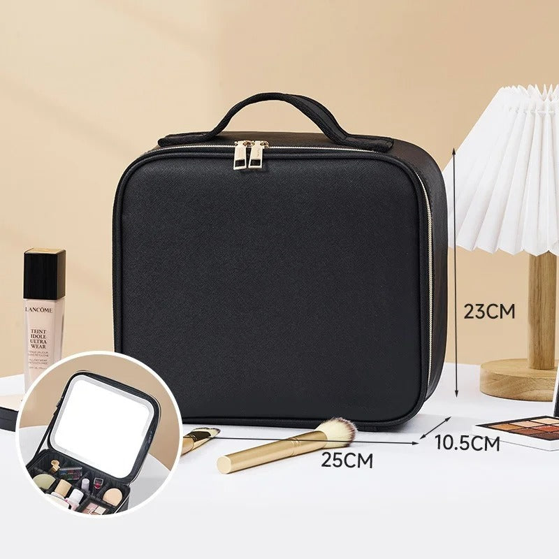 Portable Smart LED Makeup Bag with Mirror