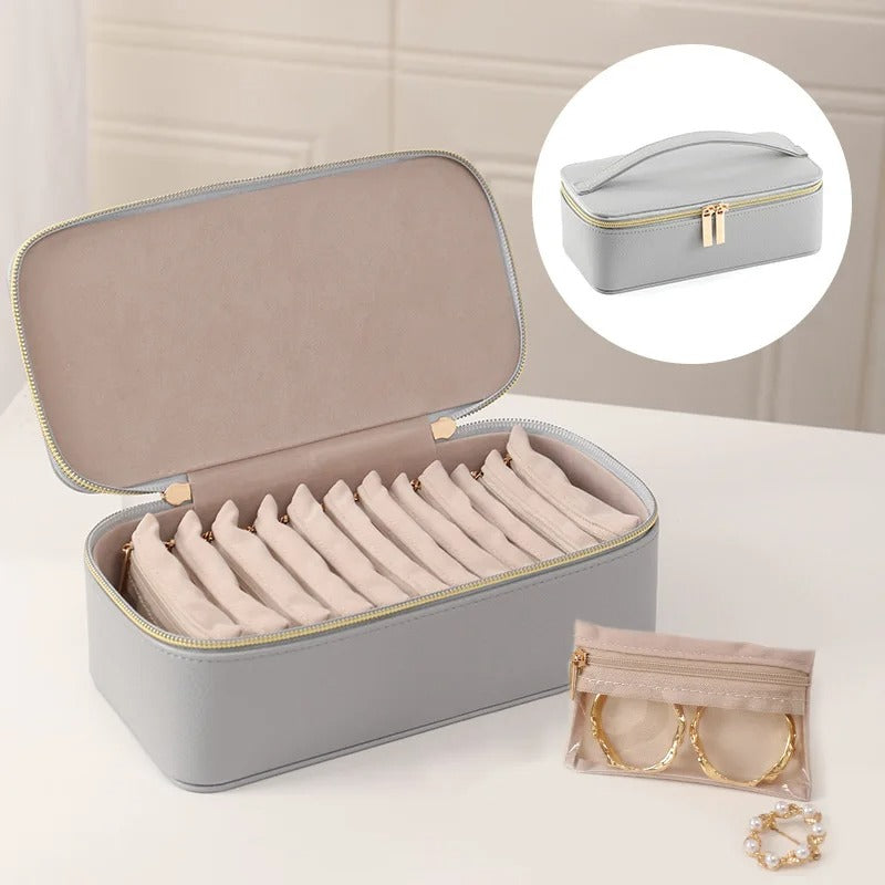 Elegant Jewelry Storage Box PU Texture