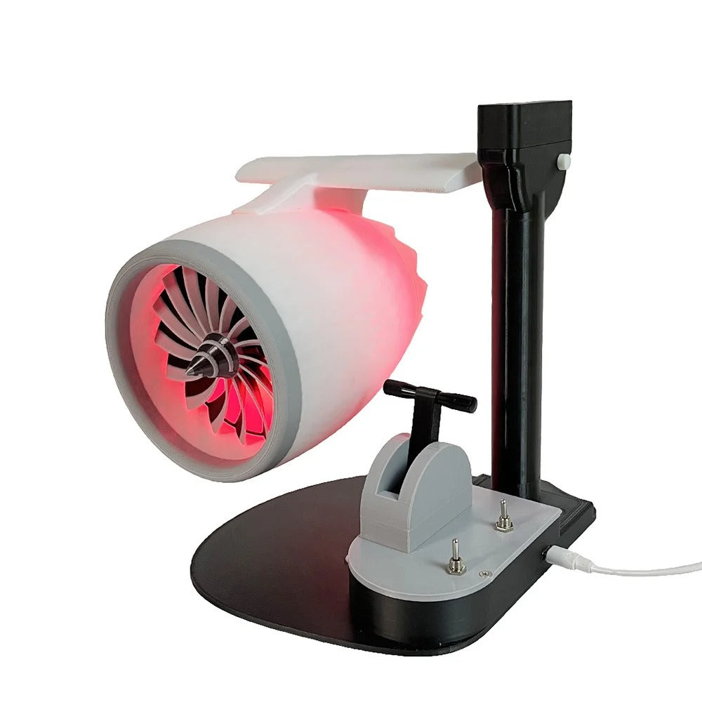 Jet Engine Desktop With LED Fan USB Equipped with A Humidifier and Red Tail Lights