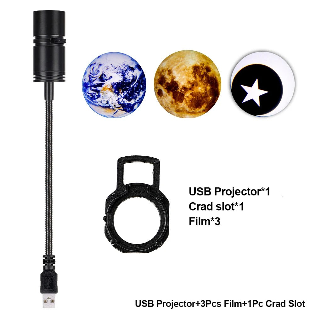Earth Moon Projector Galaxy Night