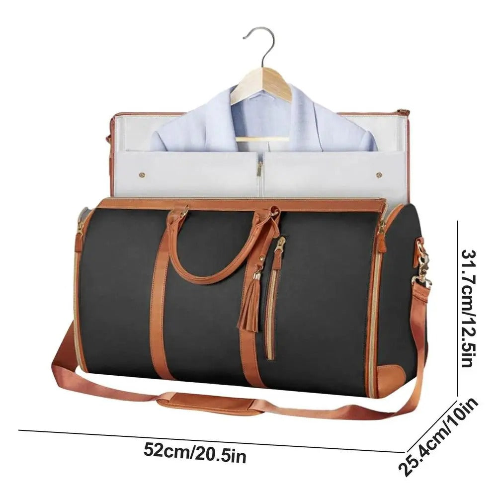 Original Large PU Folding Suit Storage Bag Women High Capacity Luggage