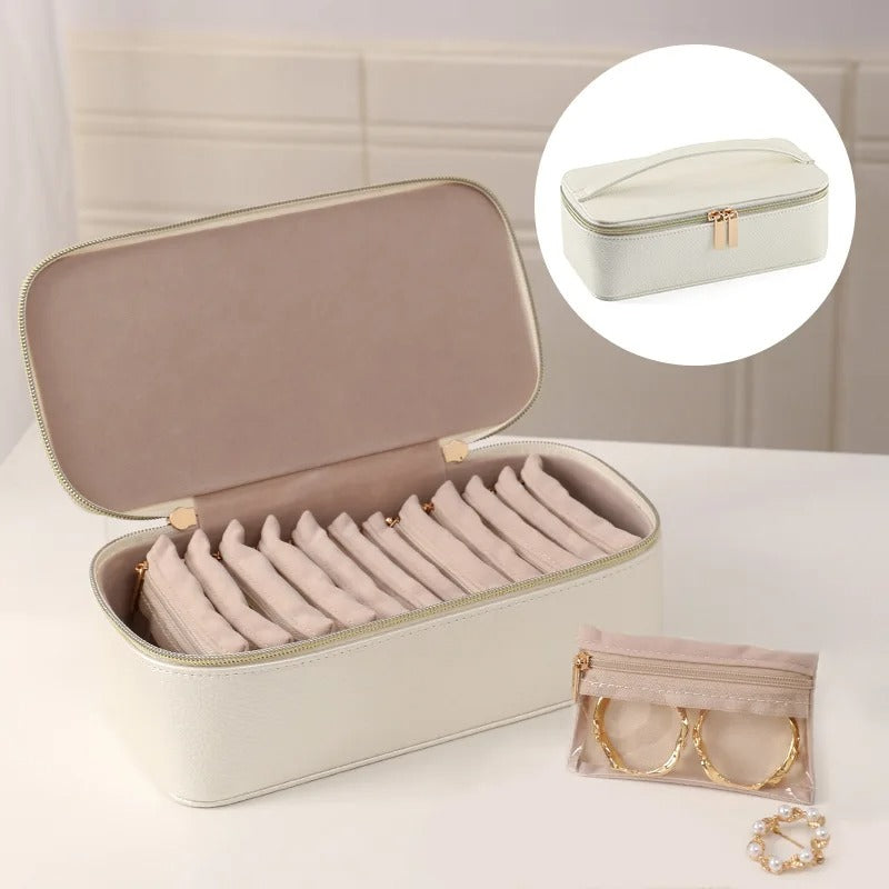 Elegant Jewelry Storage Box PU Texture