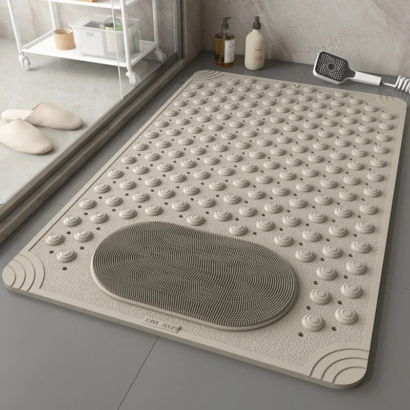 Non-Slip Bathtub/Kitchen Mat PVC Safety Shower Mat with Drain Hole