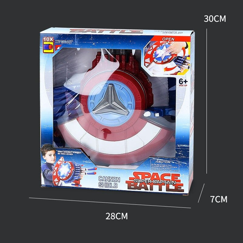 Captain America Shield Toy + 10 Soft Bullets