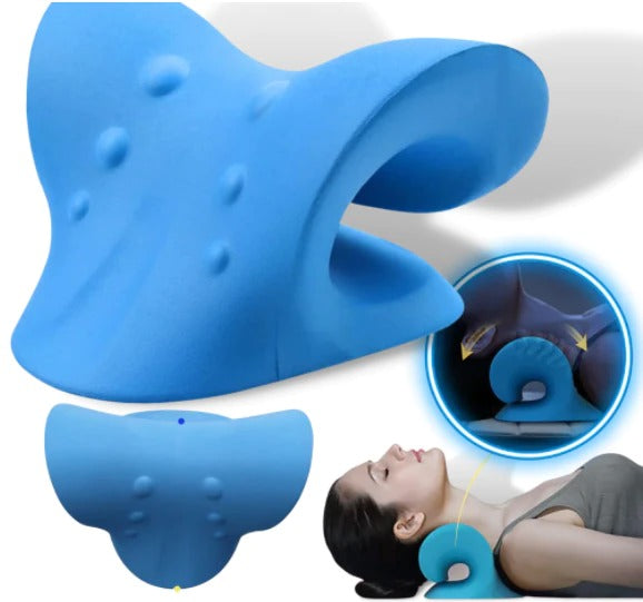 Neck Cloud Massage Pillow Neck Shoulder Cervical Chiropractic Traction Device Massage Pillow for Pain Relief Body Neck Massager