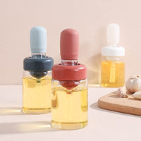 Thumbnail for Glass Portable Oil Bottle Oil Dispenser With Silicone Brush Kitchen