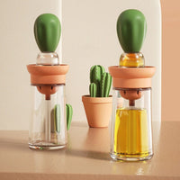 Thumbnail for Glass Portable Oil Bottle Oil Dispenser With Silicone Brush Kitchen