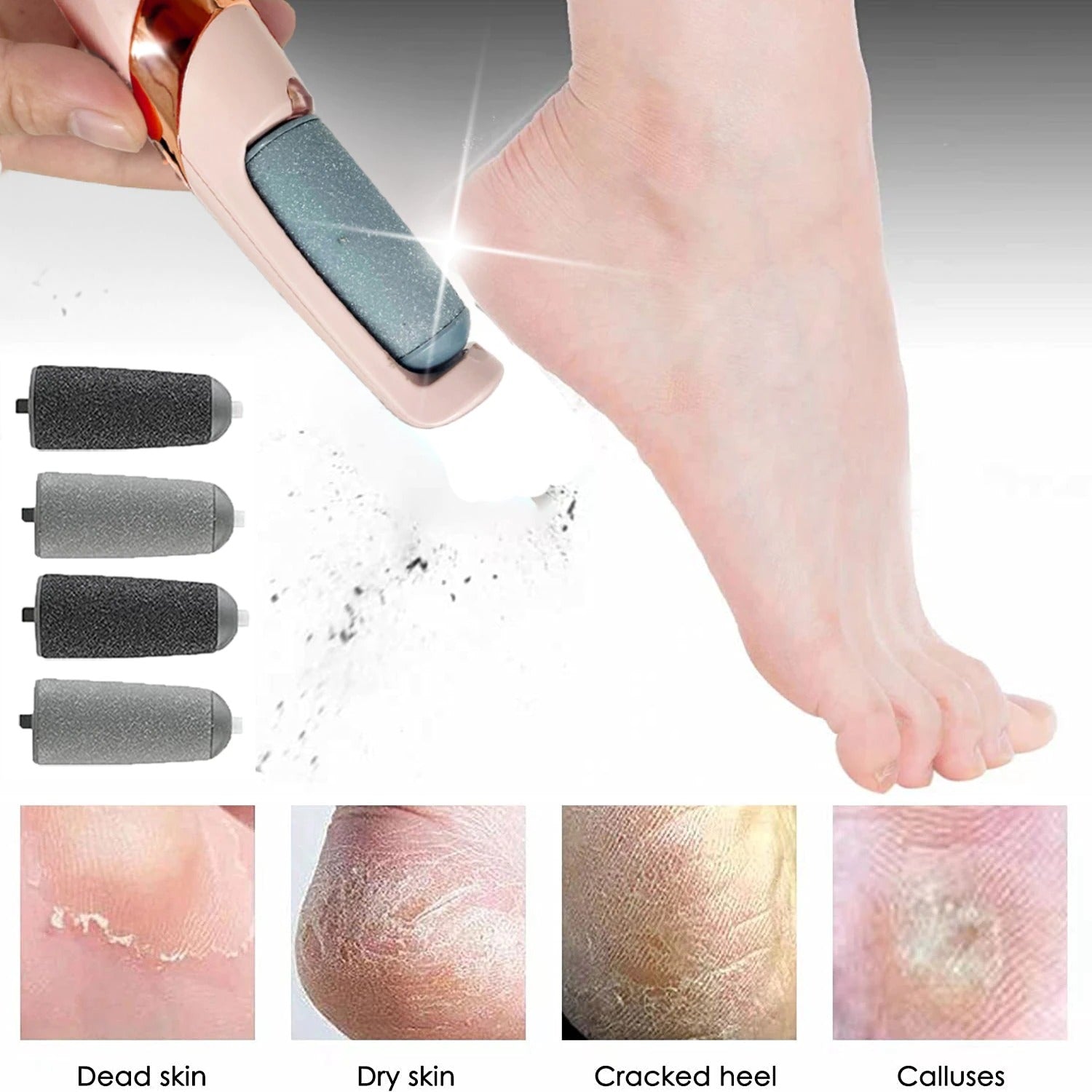 REWELL Rechargeable Electric Foot File Callus Remover โ Ahammashop