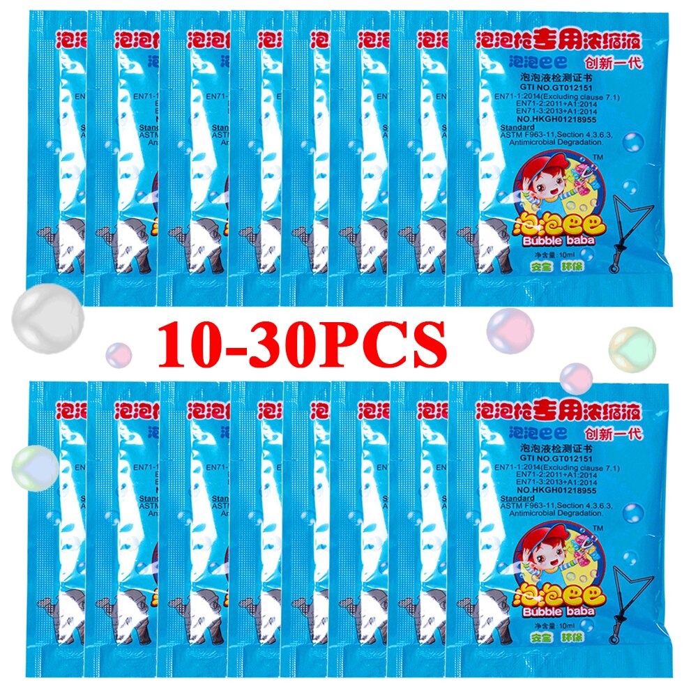 10 pcs 100 ml Concentrated Bubble Machine Gun Solution Just Add Water Refill